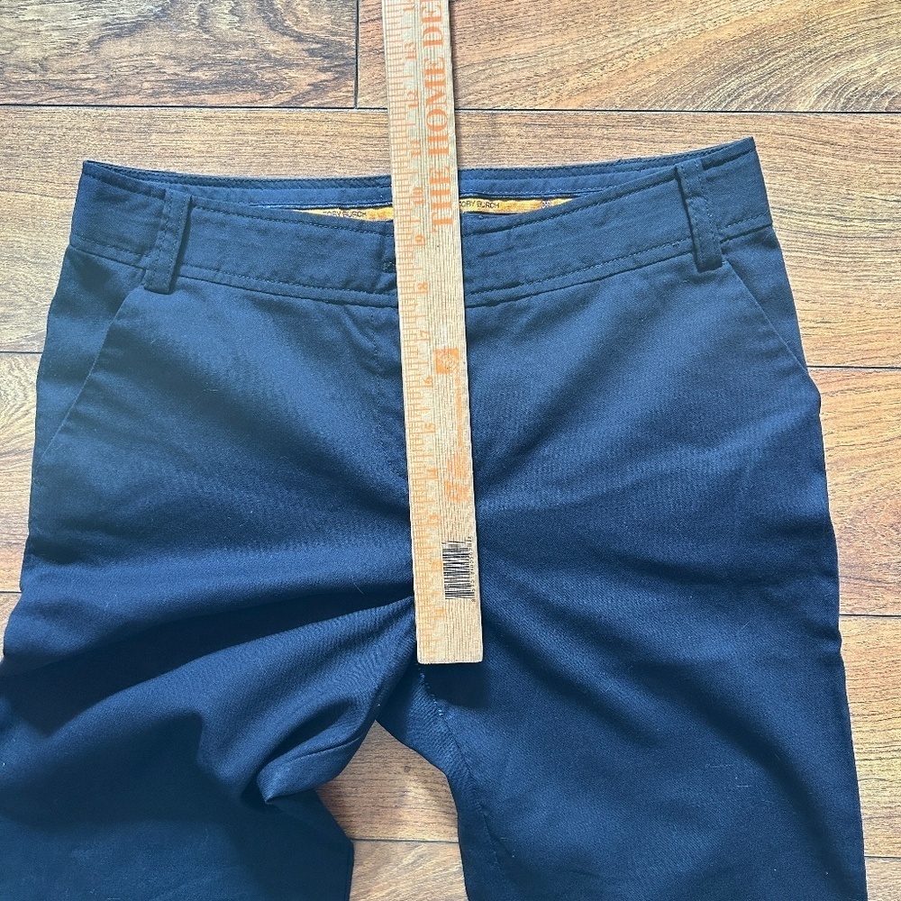Tory Burch Navy Blue Flat Front Wool Ankle Pants - Picture 9 of 9